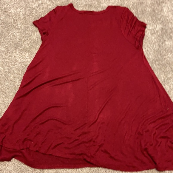 🖐 5 for $15 Acemi Burgundy Red Swing T-Shirt Dress (no belt) - Picture 3 of 5